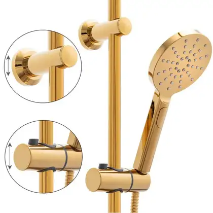 Душевой гарнитур Yoka DUBAJ 23 GOLD золотой (BP.DUBAJ23-GLD)