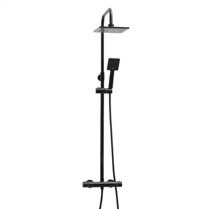 Душевой гарнитур Yoka FLOVA 20 BLACK черный с термостатом (BP.FLOVA THERM 20 BLK)