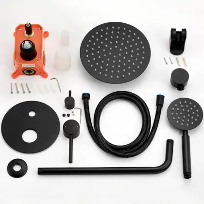 Душовий гарнітур прихованого монтажу Yoka STUDIO BLACK + BOX чорний (BP.STUDIO-BLK) Душовий гарнітур прихованого монтажу Yoka STUDIO BLACK + BOX чорний (BP.STUDIO-BLK)