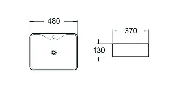 Умывальник (раковина) MEXEN EVA BLACK накладной (MEX-21424970)