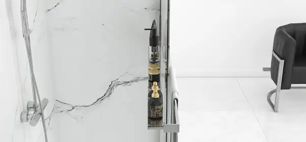 Полка REA EVO CHROM на душевую стенку (HOM-08945)