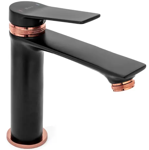 Смеситель для раковины (умывальника) REA VIRAL BLACK ROSE GOLD низкий (REA-B2025) Смеситель для раковины (умывальника) REA VIRAL BLACK ROSE GOLD низкий (REA-B2025)