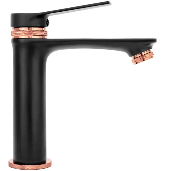 Смеситель для раковины (умывальника) REA VIRAL BLACK ROSE GOLD низкий (REA-B2025) Смеситель для раковины (умывальника) REA VIRAL BLACK ROSE GOLD низкий (REA-B2025)