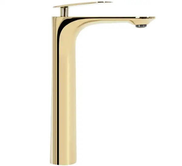 Смеситель для раковины (умывальника) REA BERG GOLD золотой высокий (REA-B2042)