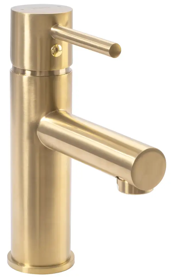 Смеситель для раковины (умывальника) REA TESS BRUSHED GOLD низкий (REA-B5661)