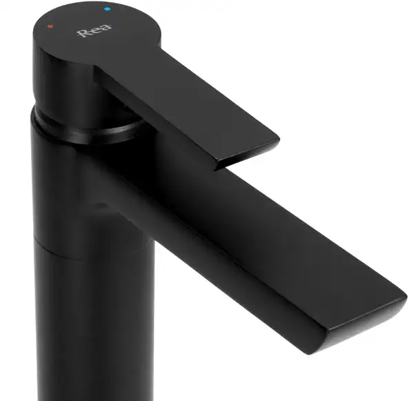 Смеситель для раковины (умывальника) REA ARGUS BLACK черный низкий (REA-B6210)