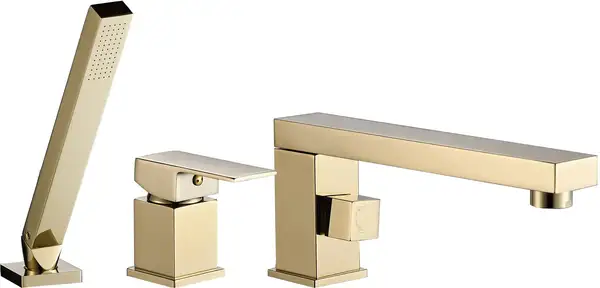 Смеситель для ванны REA GLEN GOLD трехкомпонентный на борт ванны (REA-B6631) Смеситель для ванны REA GLEN GOLD трехкомпонентный на борт ванны (REA-B6631)
