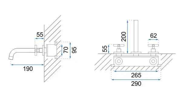 Rea EXIT BLACK MAT Змішувач для раковини, чорний (REA-B8000)