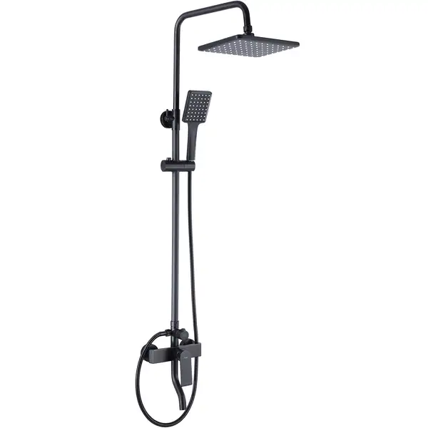 Душевой гарнитур REA HASS BLACK черный с изливом (REA-B9968)