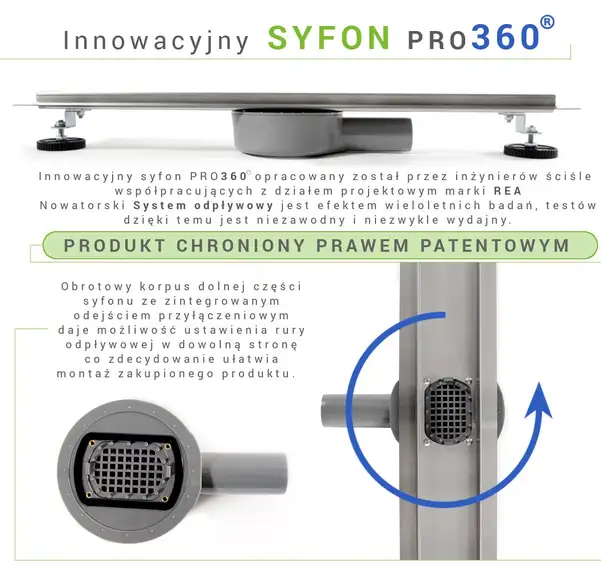 Трап для душа REA PURE NEO PRO 100 см (REA-G0989) Трап для душа REA PURE NEO PRO 100 см (REA-G0989)