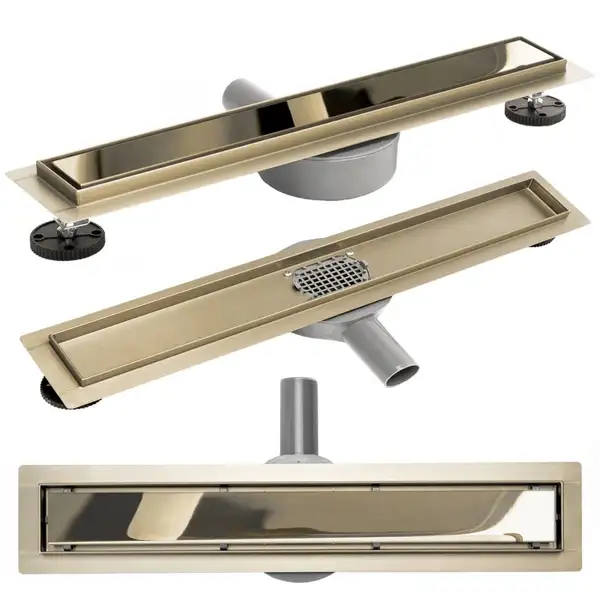 Трап для душа REA PURE NEO MIRROR GOLD PRO 80 см (REA-G5601)