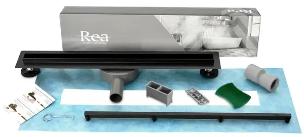 Трап для душа REA NEO SLIM PRO BLACK черный 50 см (REA-G6992)
