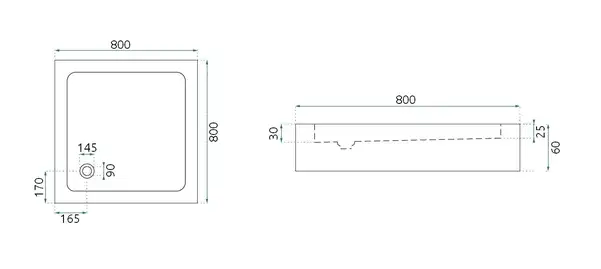 Душевой поддон REA SAVOY 80X80 WHITE (REA-K1906)
