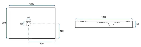Душевой поддон REA WHITE ROCK 90 X 120 (REA-K5582)