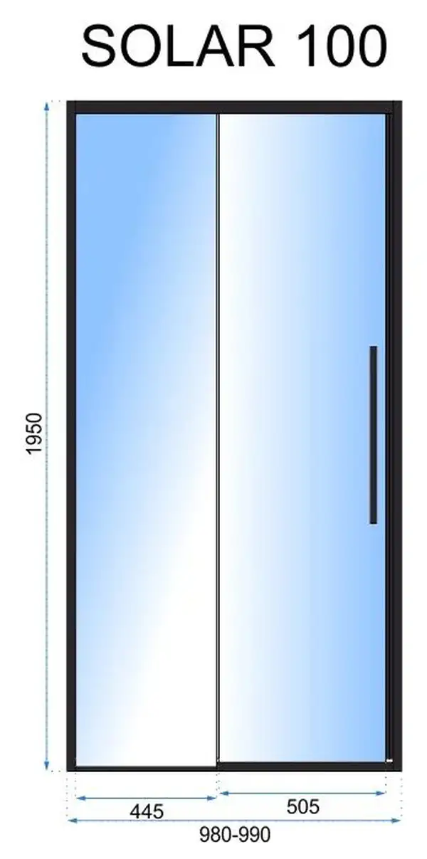 Душевая дверь REA SOLAR GOLD 100 (REA-K6547)