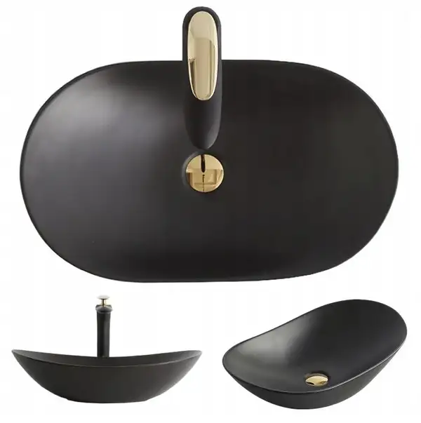 Умывальник (раковина) REA ROYAL 60 BLACK MAT накладной черный (REA-U0442) Умывальник (раковина) REA ROYAL 60 BLACK MAT накладной черный (REA-U0442)