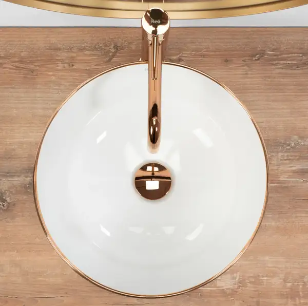 Rea Stella Rose Gold Edge Умивальник накладний (REA-U7444)