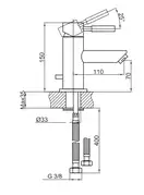 Kohlman Roxin Black Смеситель для раковины, черный (QB100RB)