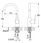 Смеситель для кухни KOHLMAN AXEL BLACK (QB150AB)