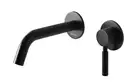Смеситель для раковины (умывальника) KOHLMAN ROXIN BLACK + BOX скрытого монтажа (QW180RB)
