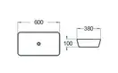 Умывальник (раковина)  MEXEN NINA 60 WHITE накладной белый (MEX-21186000)