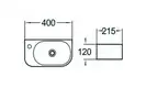 Mexen VIERA 40 Умивальник, правий, білий (MEX-21274000R)