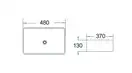 Умывальник (раковина) MEXEN CATIA 48 WHITE накладной (MEX-21314800)