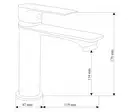 Смеситель для раковины MEXEN ROYO GRAPHITE низкий (MEX-72200-66)