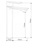 Смеситель для раковины MEXEN ROYO CHROME высокий (MEX-72210-00)
