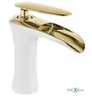 Смеситель для раковины MEXEN LYRA WHITE GOLD низкий (MEX-745300-25)