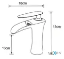 Смеситель для раковины MEXEN LYRA WHITE GOLD низкий (MEX-745300-25)