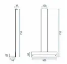 Полка REA TORI NIKIEL BRUSHED на душевую стенку (REA-85002)