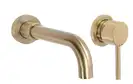 Смеситель для раковины (умывальника) REA LUNGO LONG BRUSHED GOLD + BOX скрытого монтажа (REA-B4109)