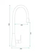 Смеситель для кухни REA MILD BLACK ROSE GOLD черный\розовое золото (REA-B4801)
