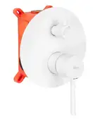 Смеситель для ванны и душа REA LUNGO WHITE MATT + BOX скрытого монтажа (REA-B6440)