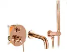 Смеситель для ванны и душа REA LUNGO ROSE GOLD + BOX скрытого монтажа (REA-B6930)