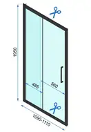 Душевая дверь REA RAPID SLIDE 110 CHROME (REA-K5601)