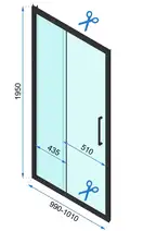 Душевая дверь REA RAPID SLIDE 100 GOLD (REA-K5611)