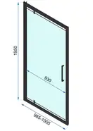 Душевая дверь REA RAPID SWING GOLD 100 (REA-K5619)