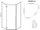 Душова кабіна REA DIAMOND GOLD 80*80 (REA-K6615)