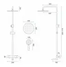 Душевой гарнитур REA LUNGO CHROME с термостатом и изливом (REA-P6607)