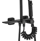 Душевой гарнитур REA HELIX BLACK с изливом (REA-P6618)