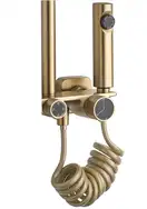 Душевой гарнитур REA HELIX BRUSHED GOLD с изливом (REA-P6621)