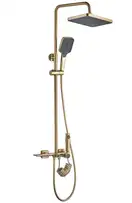 Душевой гарнитур REA HELIX BRUSHED GOLD с изливом (REA-P6621)