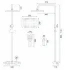 Душевой гарнитур REA ROB CHROM с термостатом и изливом (REA-P6626)