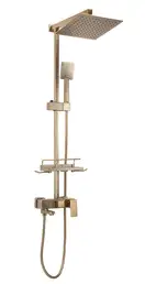 Душевой гарнитур REA JACK BRUSHED GOLD с изливом (REA-P7050)