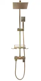 Душевой гарнитур REA JACK BRUSHED GOLD с изливом (REA-P7050)