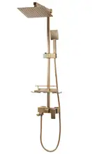 Душевой гарнитур REA JACK BRUSHED GOLD с изливом (REA-P7050)