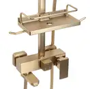 Душевой гарнитур REA JACK BRUSHED GOLD с изливом (REA-P7050)