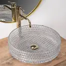 Умивальник (раковина) REA CRISTAL TRANSPARENT 40 накладний (REA-U0284)